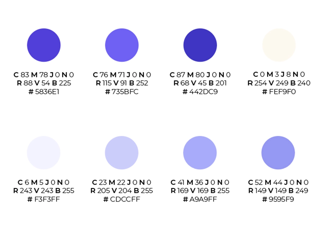 Branding 2021 Programisto palette couleurs principales